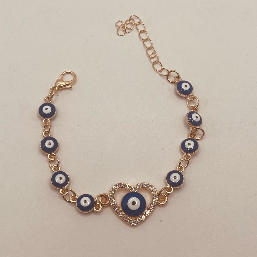 Gold plated bracelet for women eye design